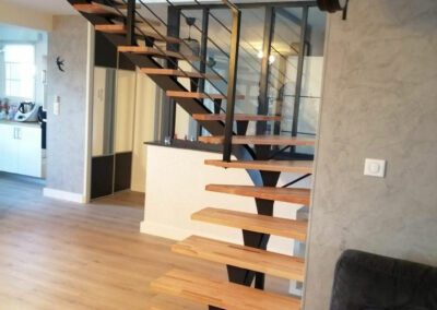Réalisation d'escaliers en bois à Ponlat Taillebourg